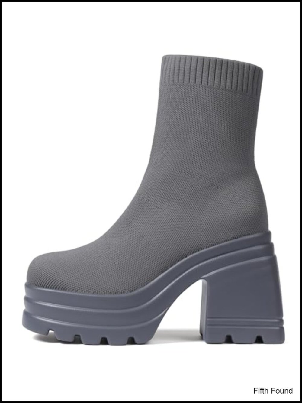 Women Platform Ankle Boots Slip On Chunky Block High Heel Booties